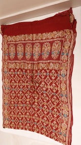 Handwoven Royal Bandhej Khaddi Georgette Saree