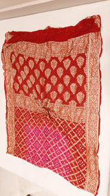 Handwoven Bandhej Khaddi Georgette Saree