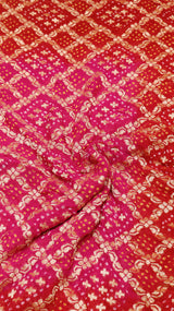 Handwoven Bandhej Khaddi Georgette Saree