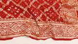 Handwoven Bandhej Khaddi Georgette Saree