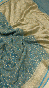 Handloom Pure Tissue Gorgeotte Saree