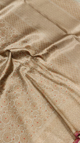 Antique Brocade Katan Silk Saree