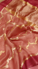 Pre-Order : Handloom Pure Kora Silk Saree