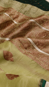 Pre-Order : Handloom Pure Kora Silk Saree