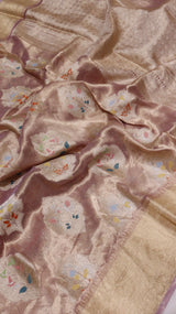 Pre-Order : Tissue Silk Saree with Meenakari Work