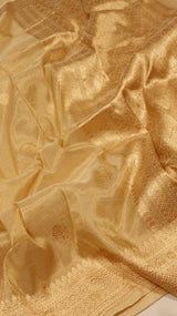 Pre-Order : Handloom Glass Tissue Silk Saree