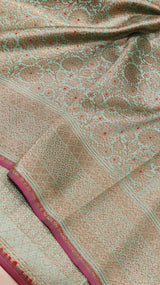 Antique Brocade Katan Silk Saree