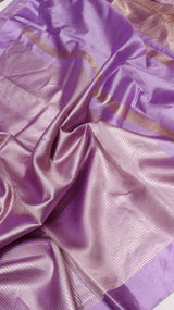 Pre-Order : Striped Tissue Katan Silk Saree