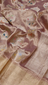 Pre-Order : Tissue Silk Saree with Meenakari Work