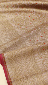 Antique Brocade Katan Silk Saree