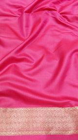 Antique Brocade Katan Silk Saree - Raspberry Pink