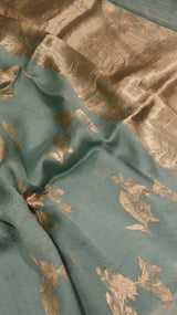 Pre-Order : Handloom Pure Kora Silk Saree