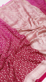 Handloom Pure Tissue Gorgeotte Saree