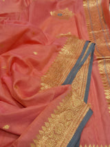 Handloom Moonga Silk Dupatta - Rose Pink