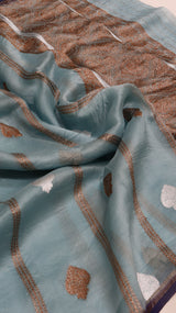 Pre-Order : Handloom Pure Kora Silk Saree