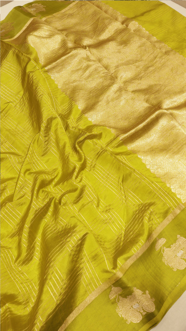 Handloom Soft Katan Rath Border Saree