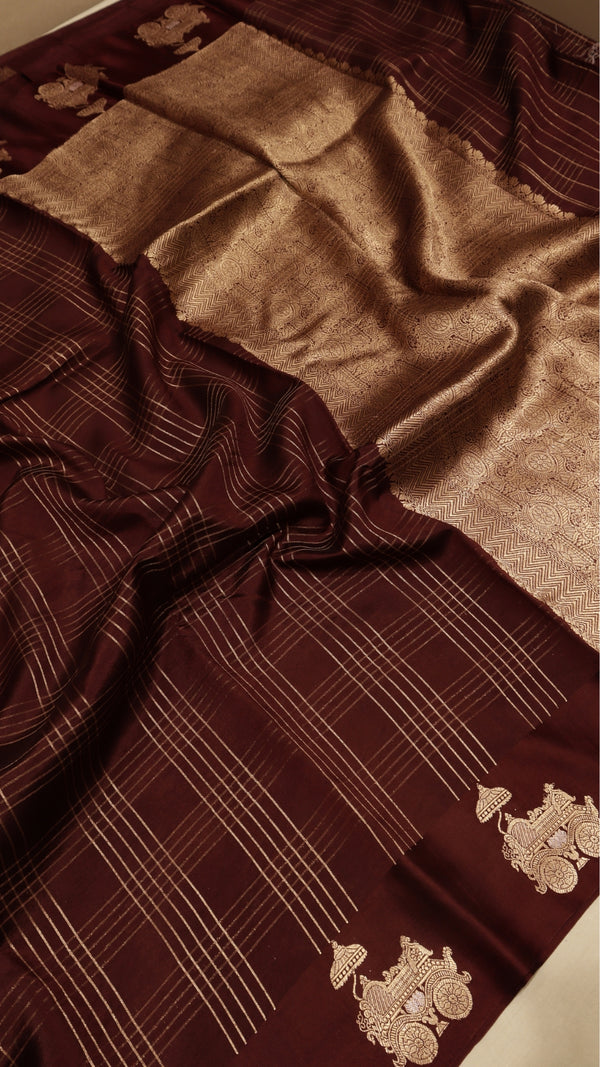 Handloom Soft Katan Rath Border Saree