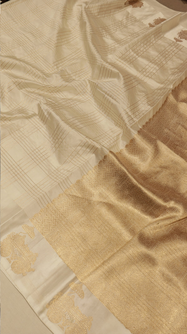 Handloom Soft Katan Rath Border Saree