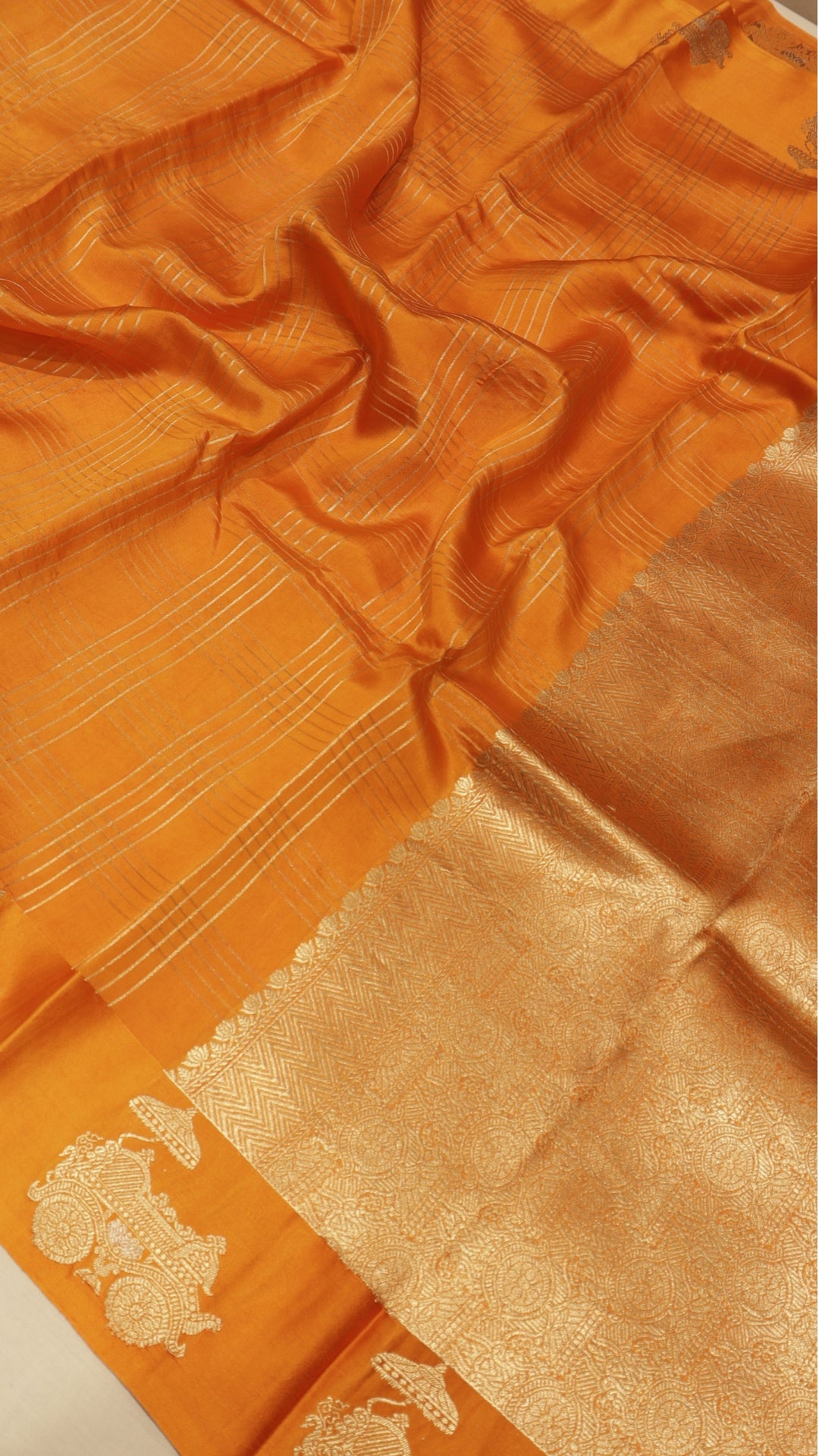 Handloom Soft Katan Rath Border Saree