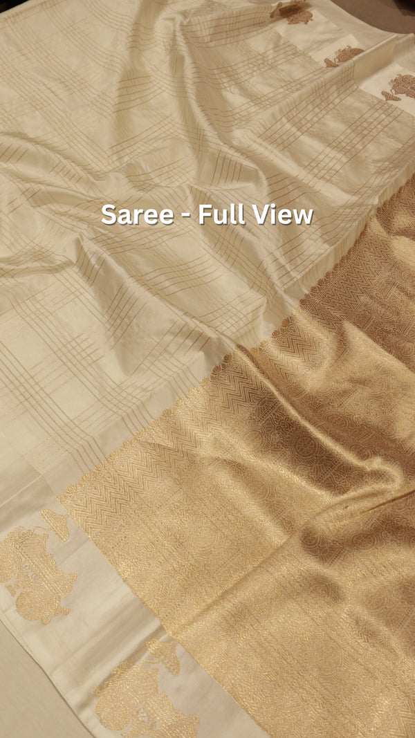 Handloom Soft Katan Rath Border Saree