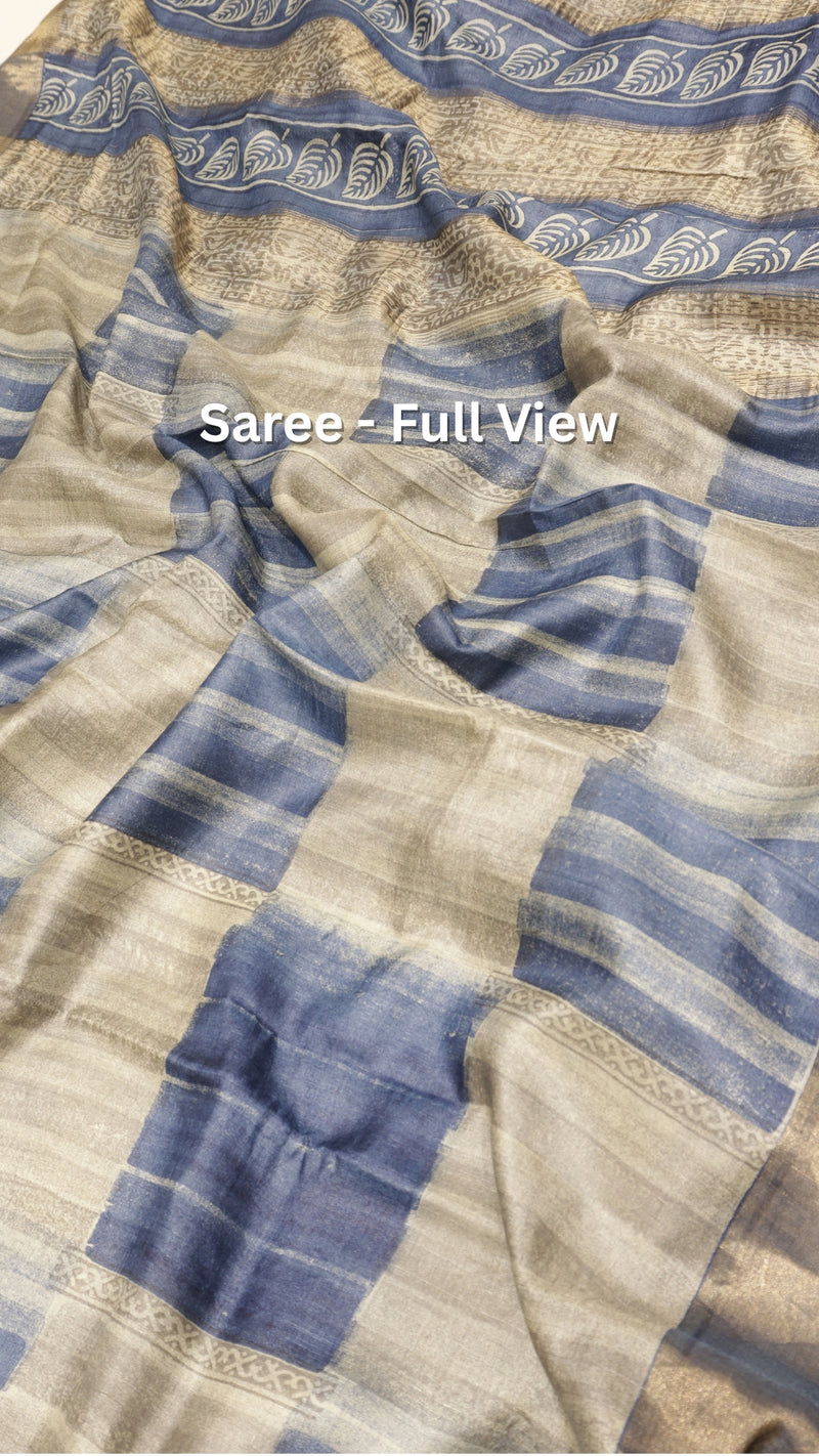 Handloom Soft Tussar Silk Saree