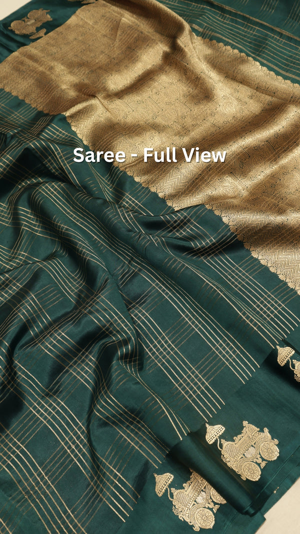 Handloom Soft Katan Rath Border Saree