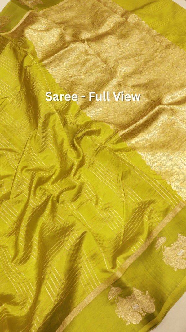 Handloom Soft Katan Rath Border Saree