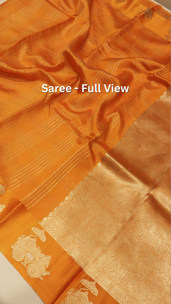 Handloom Soft Katan Rath Border Saree