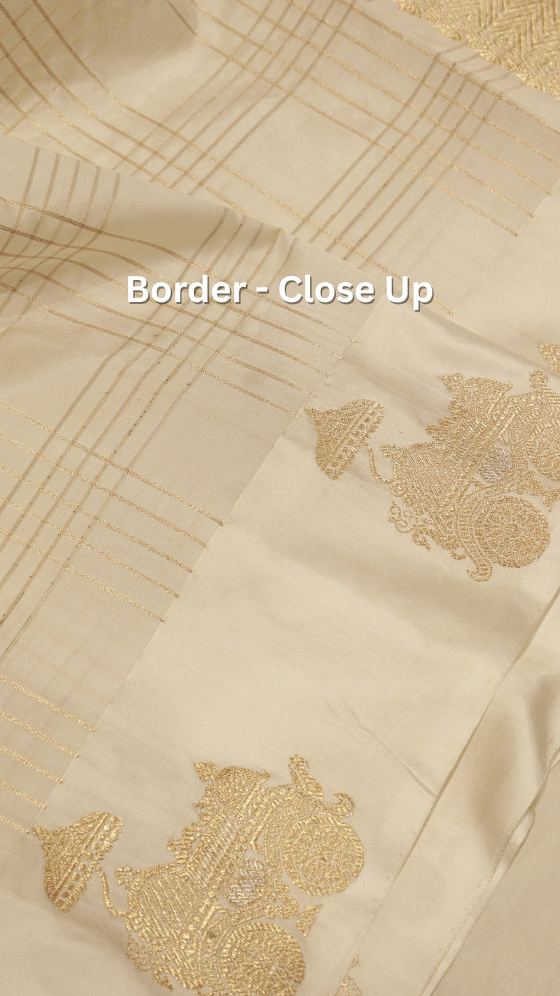 Handloom Soft Katan Rath Border Saree