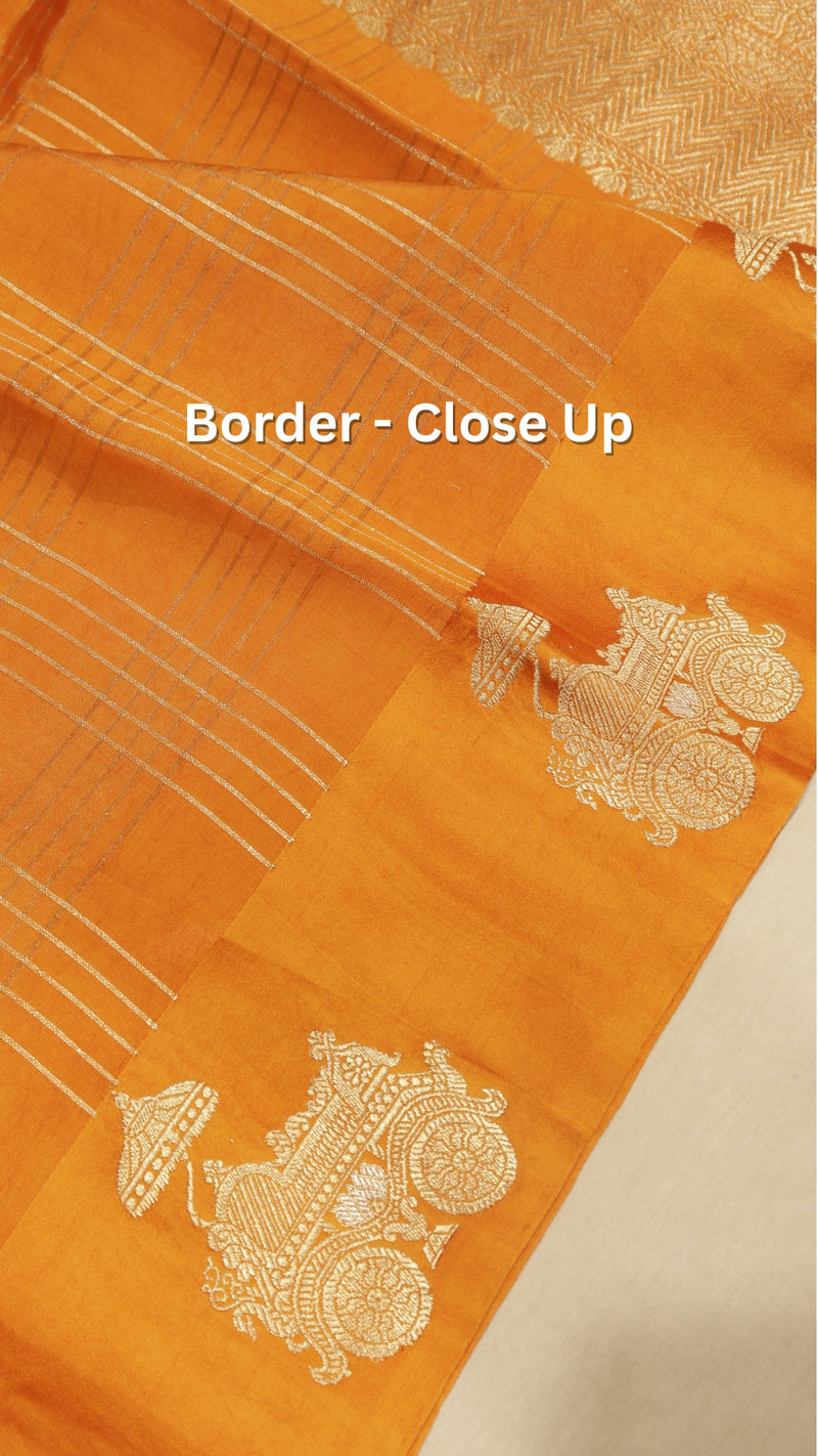 Handloom Soft Katan Rath Border Saree