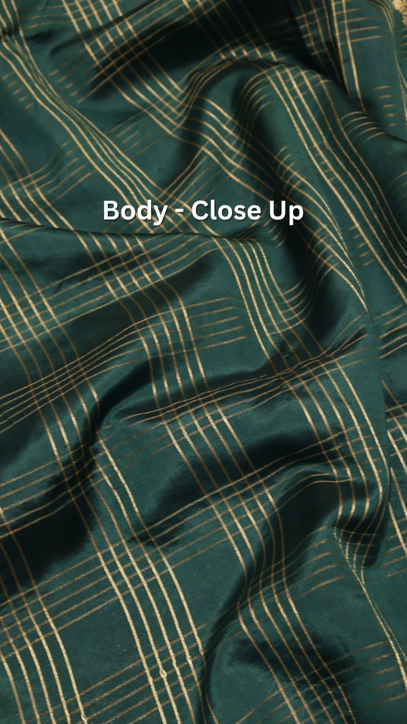 Handloom Soft Katan Rath Border Saree
