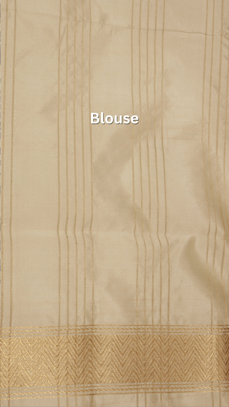 Handloom Soft Katan Rath Border Saree