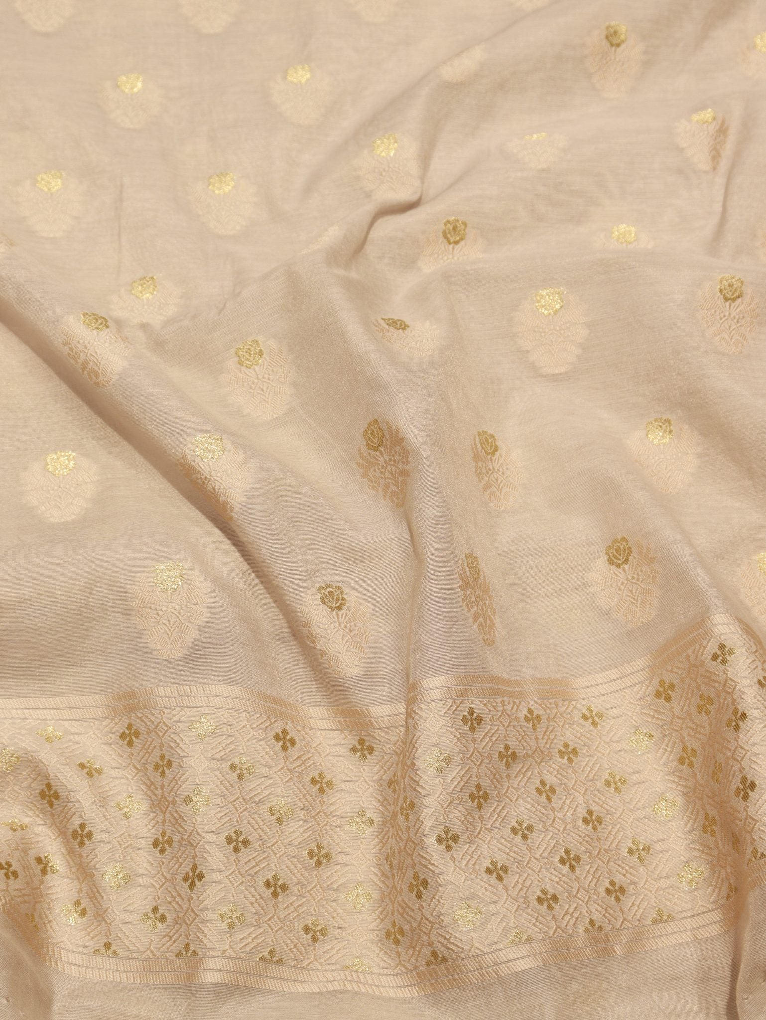 Coffee Brown Katan Silk Banarasi suit sleeve detail – Hikayat Banaras