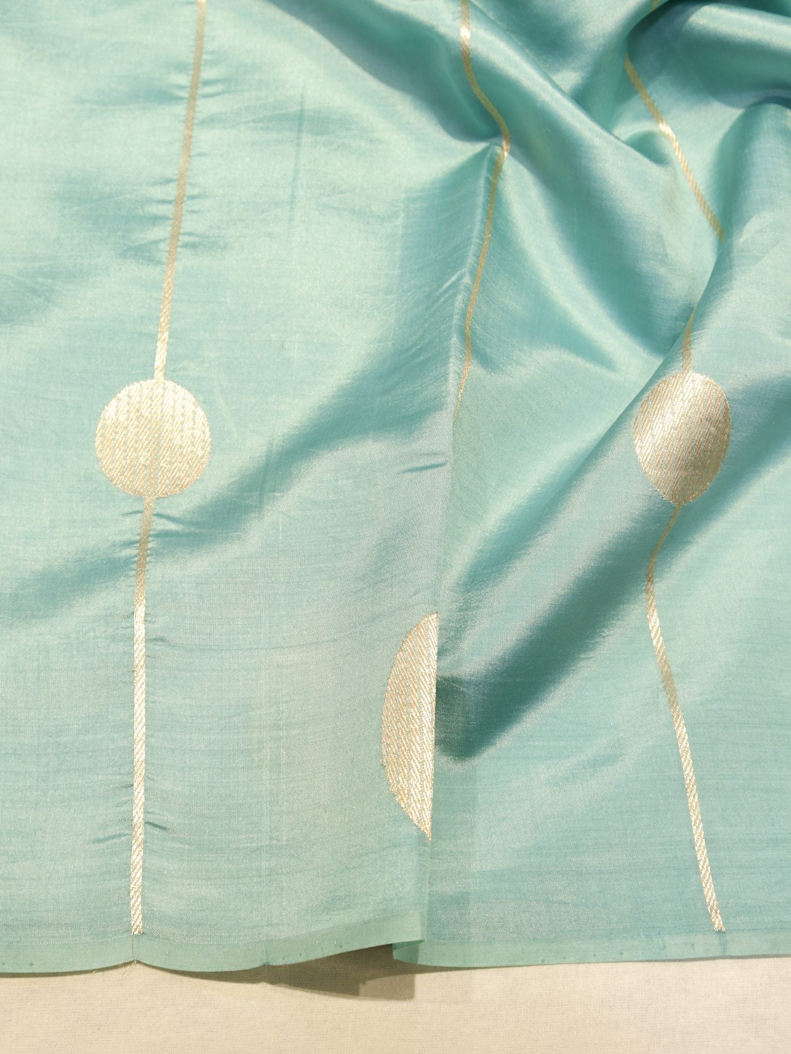 Powder Blue Soft Katan Banarasi saree blouse piece – Hikayat Banaras