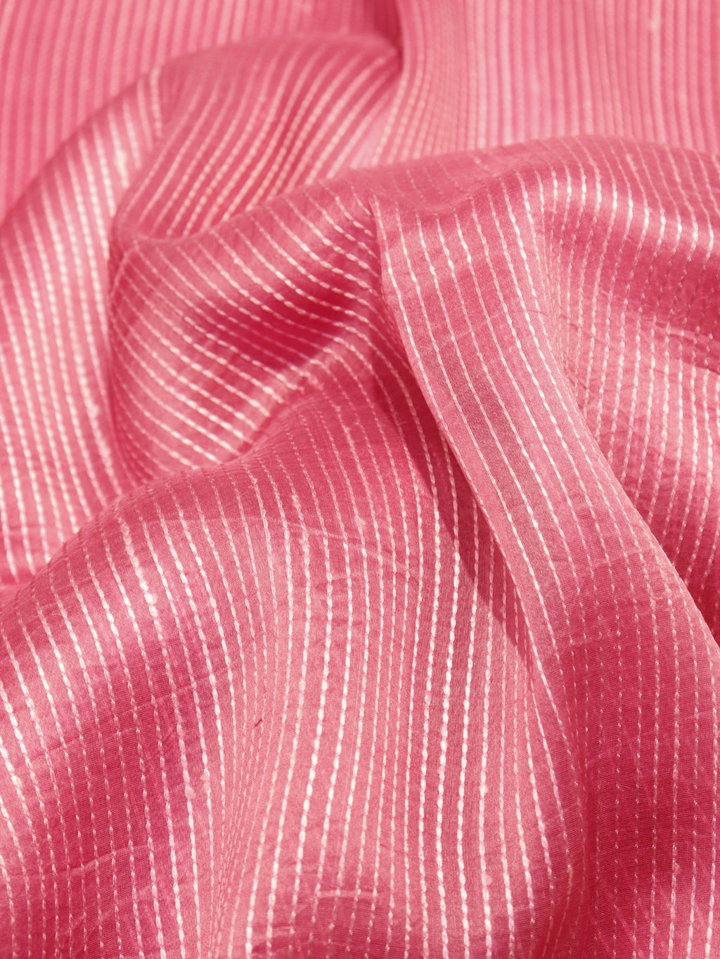Pink Kora Silk Banarasi saree pallu detail – Hikayat Banaras