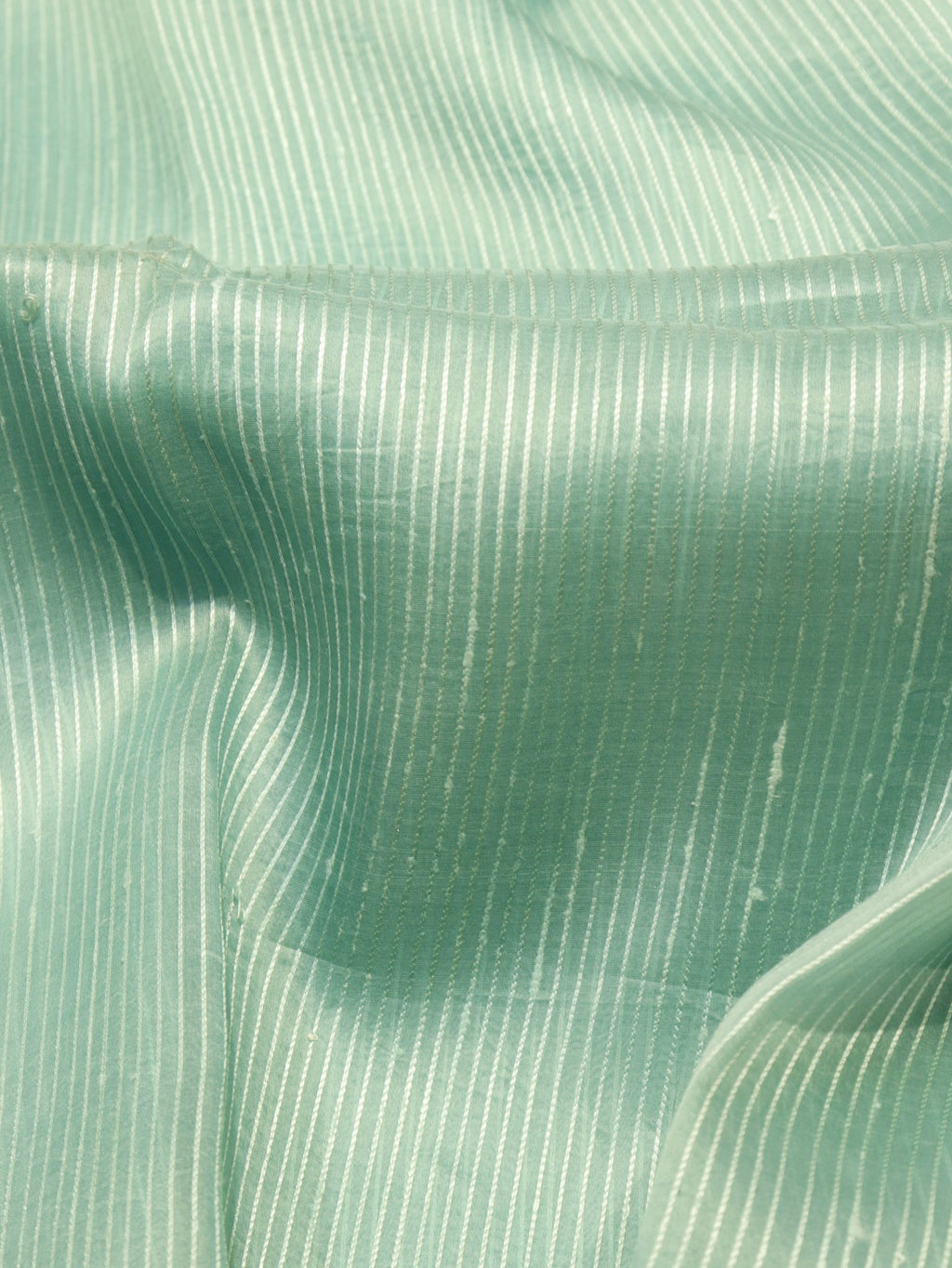 Mint Kora Silk Banarasi saree border closeup – Hikayat Banaras