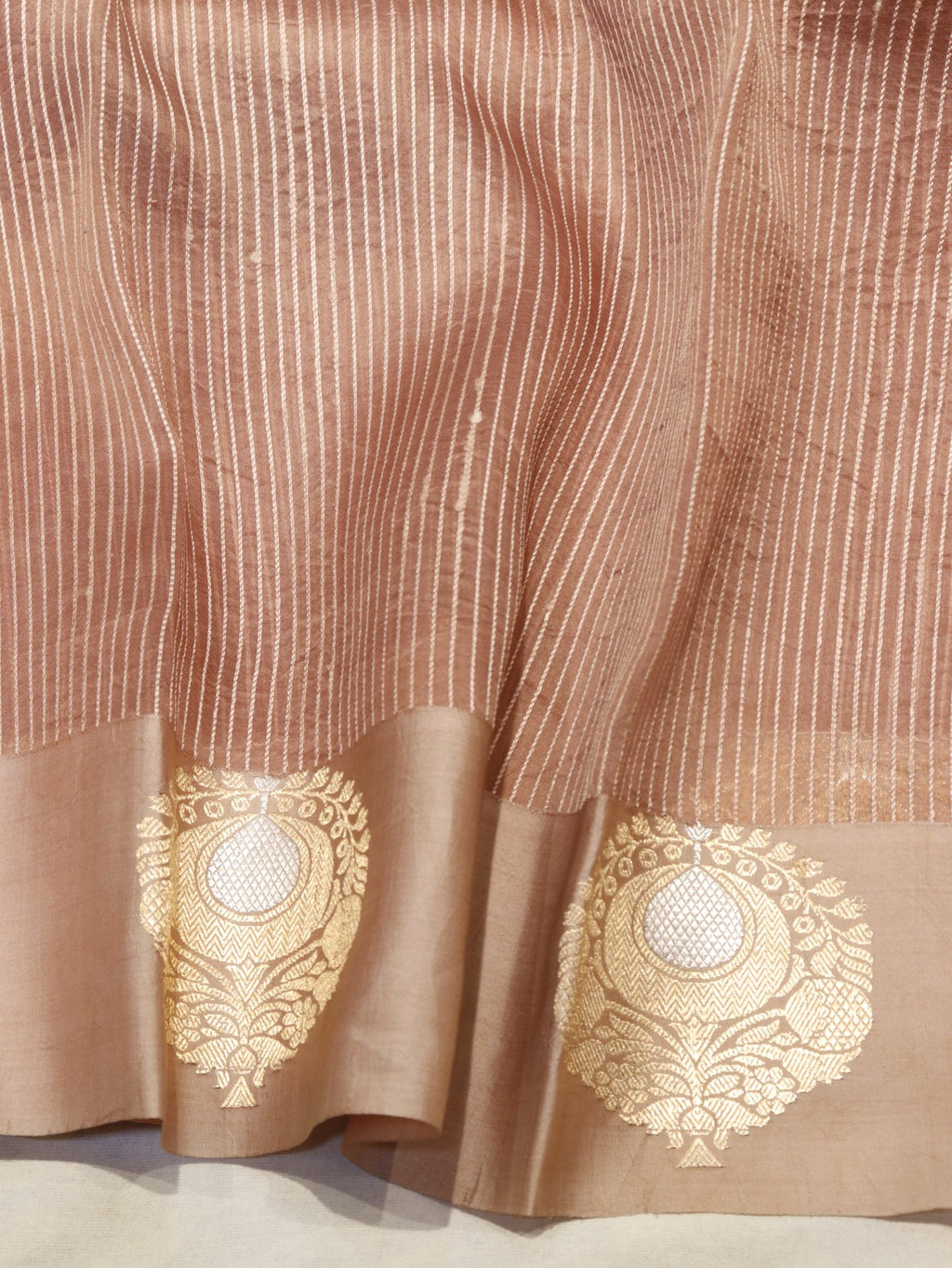 Coffee Brown Kora Silk Banarasi saree blouse piece – Hikayat Banaras