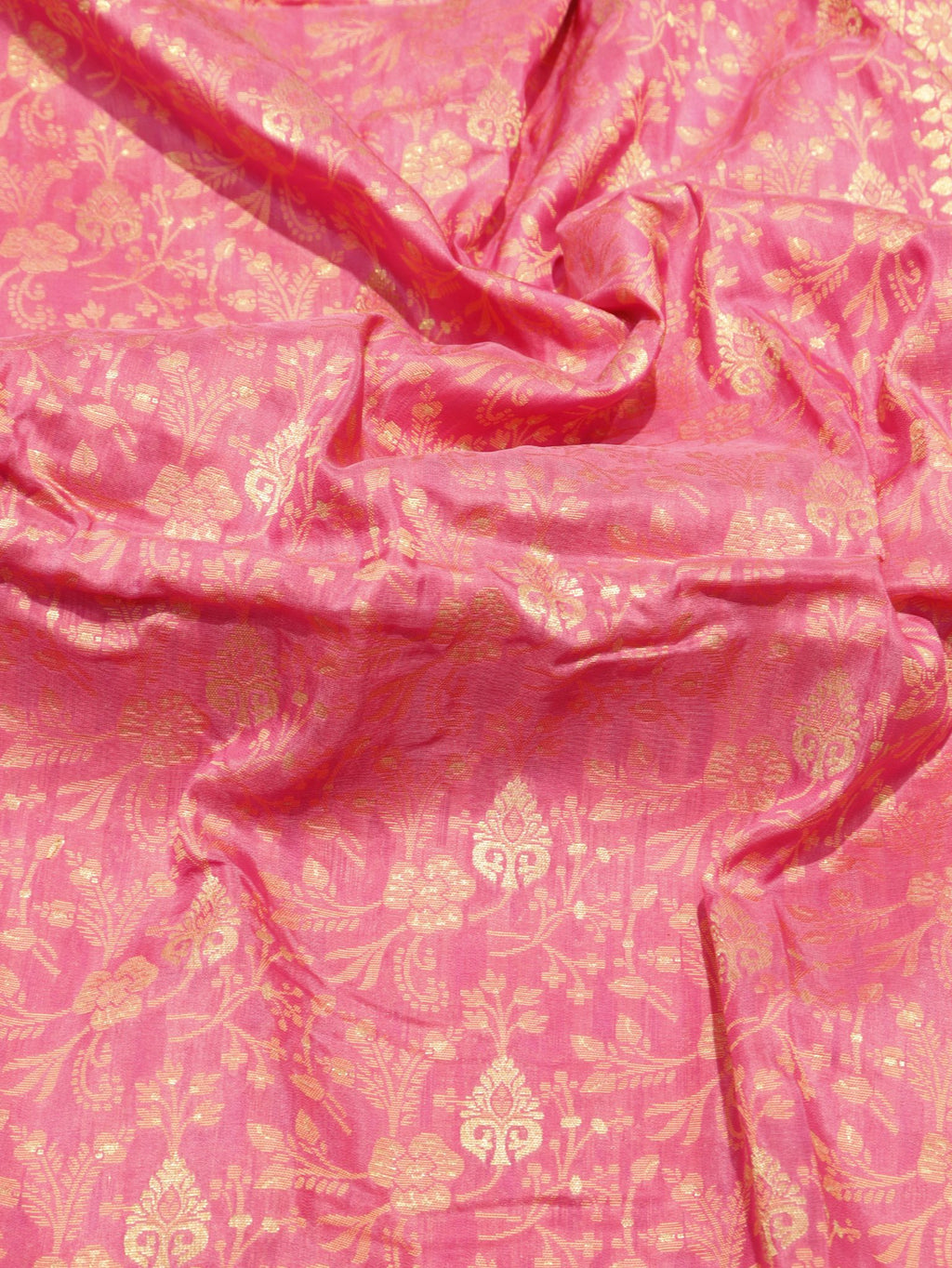 Pink Summer Silk Banarasi saree border closeup