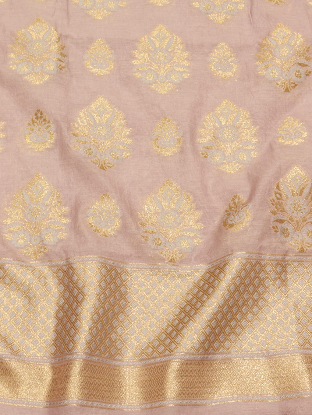 Novel Lilac Cotton Banarasi suit sleeve detail
