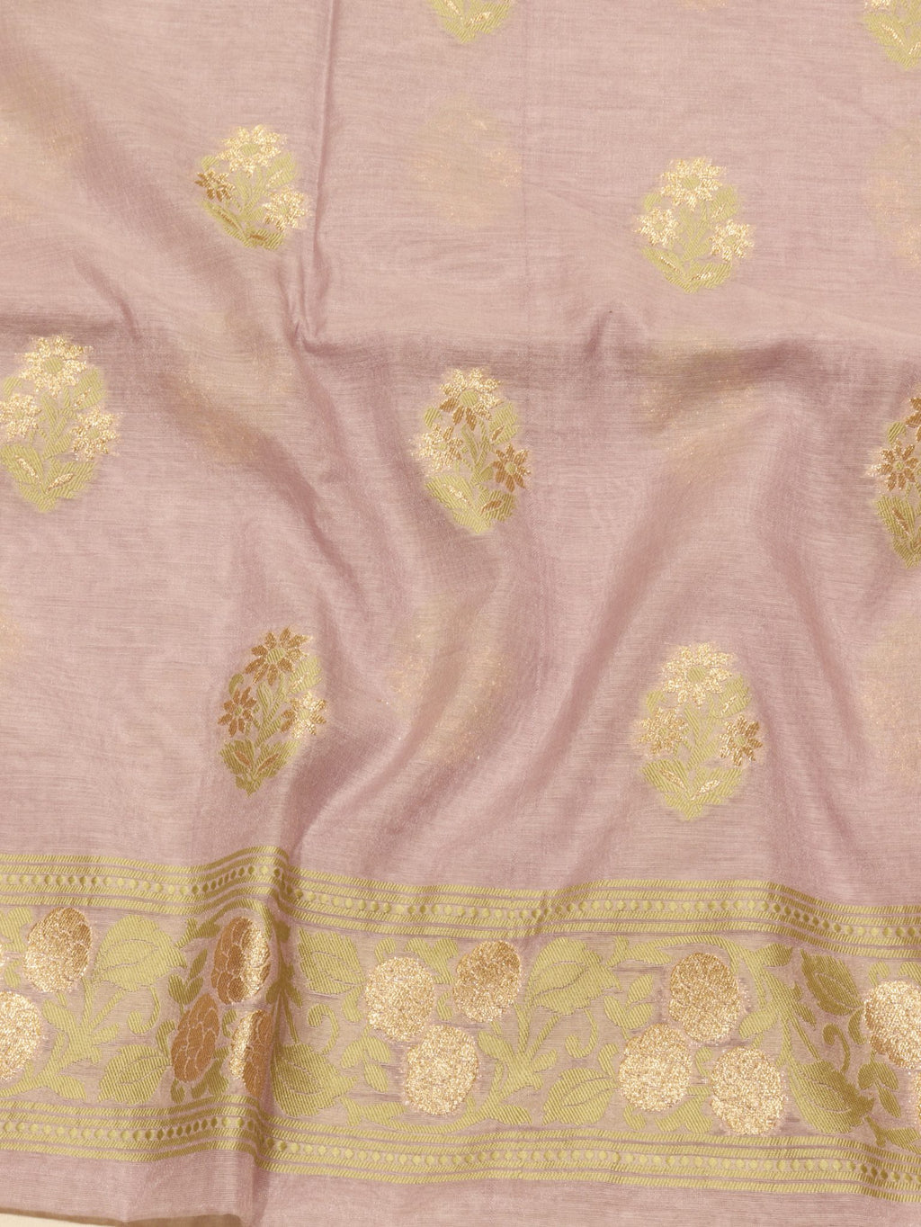 Lilac Cotton Banarasi suit bottom detail