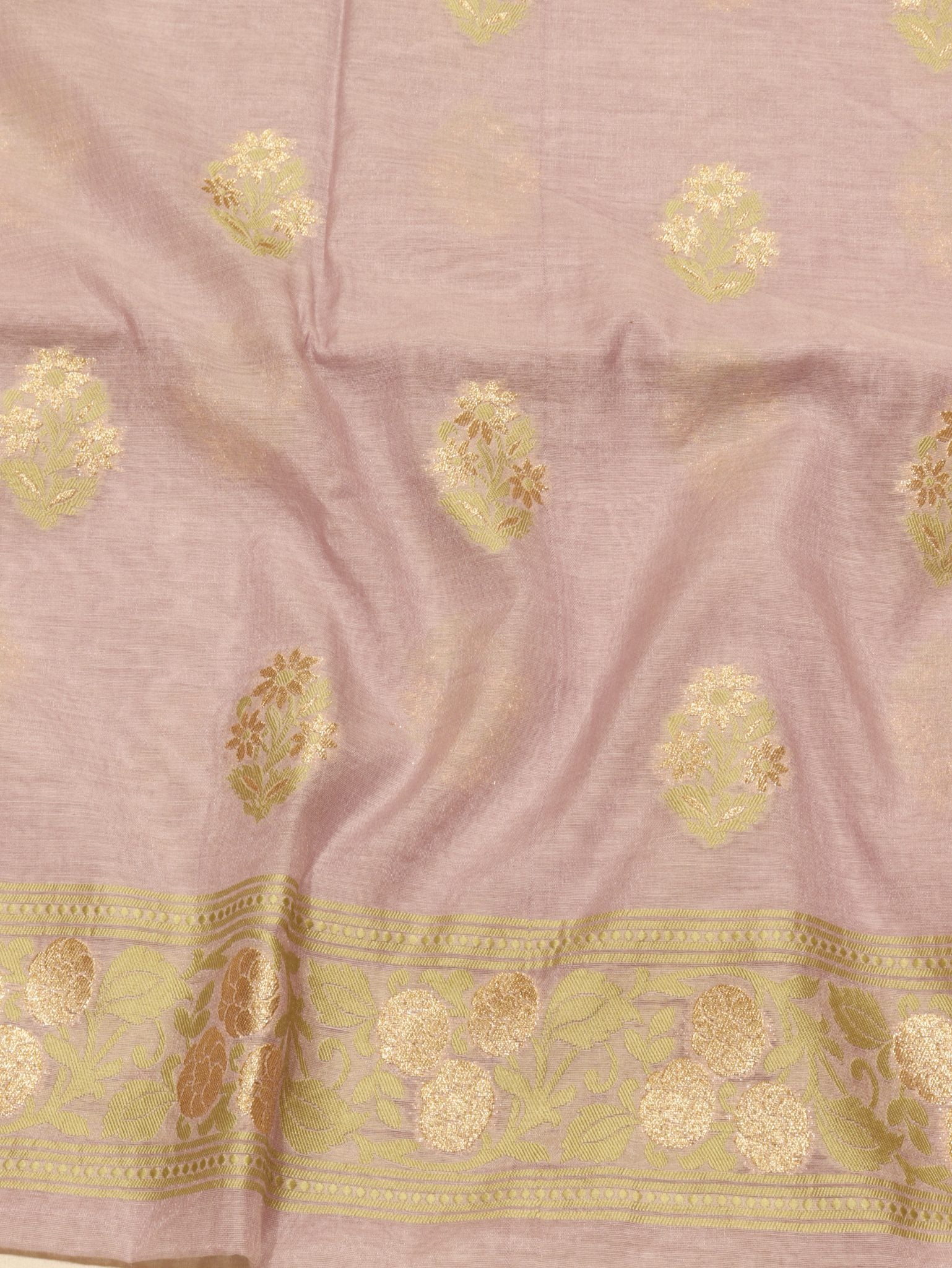 Lilac Cotton Banarasi suit bottom detail