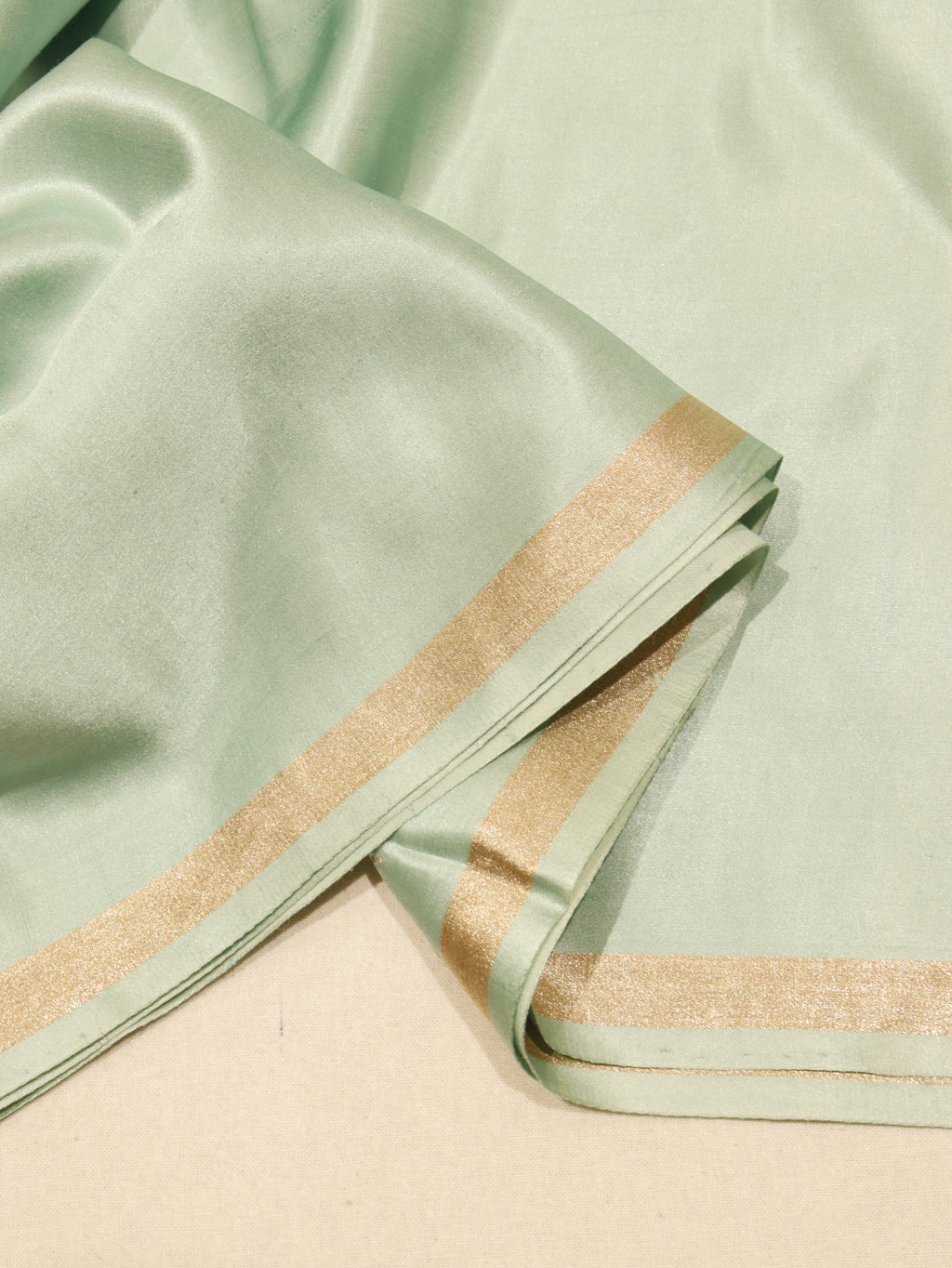 Mint Mashru Silk Banarasi saree blouse piece
