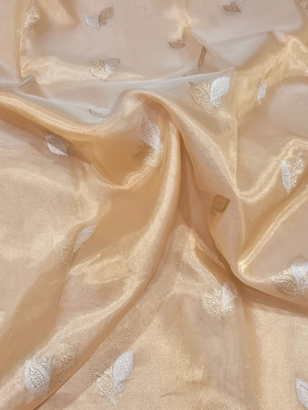 Gold Tissue Silk Banarasi saree blouse piece