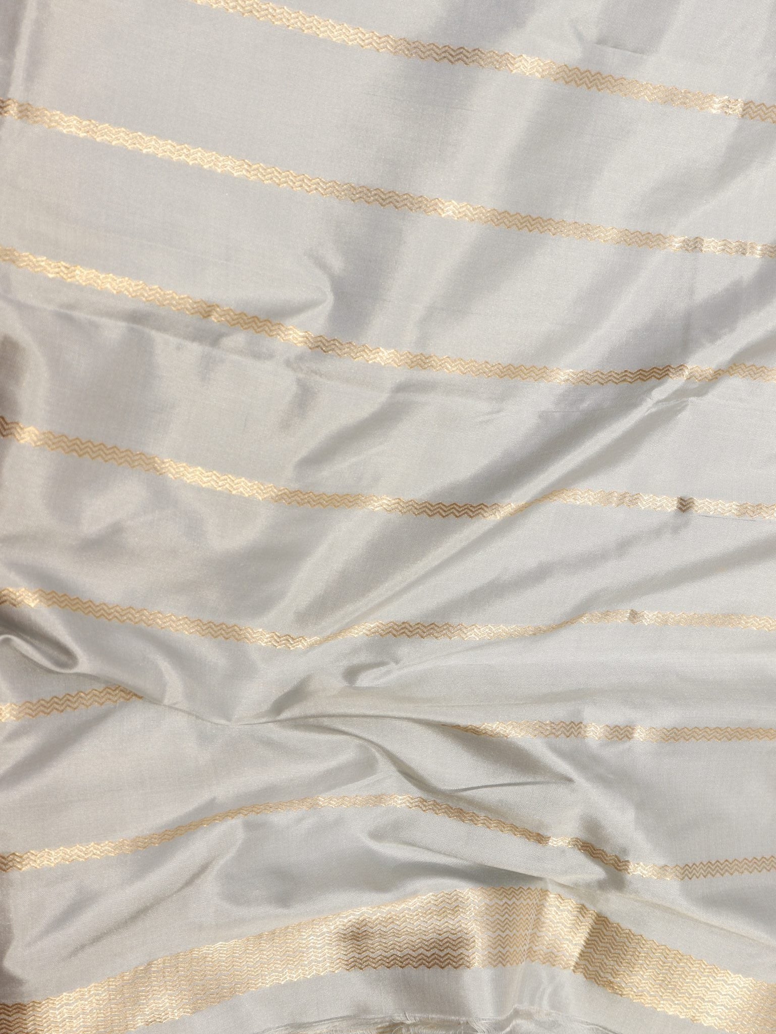 Ocean Mist Katan Silk Banarasi saree texture detail