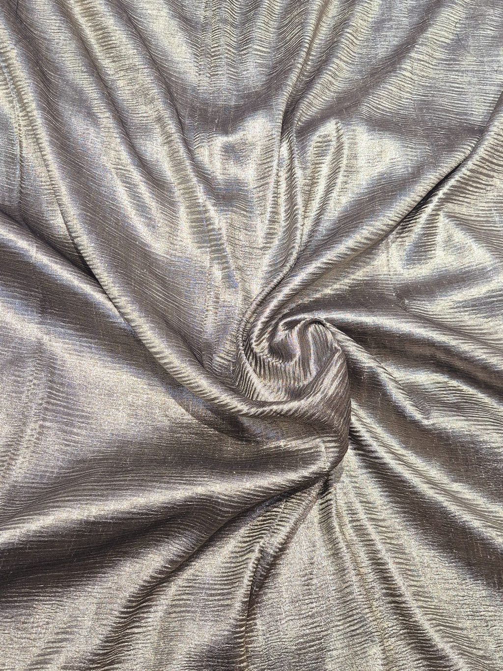 Deep Midnight Blue Moonga Silk Banarasi saree texture detail