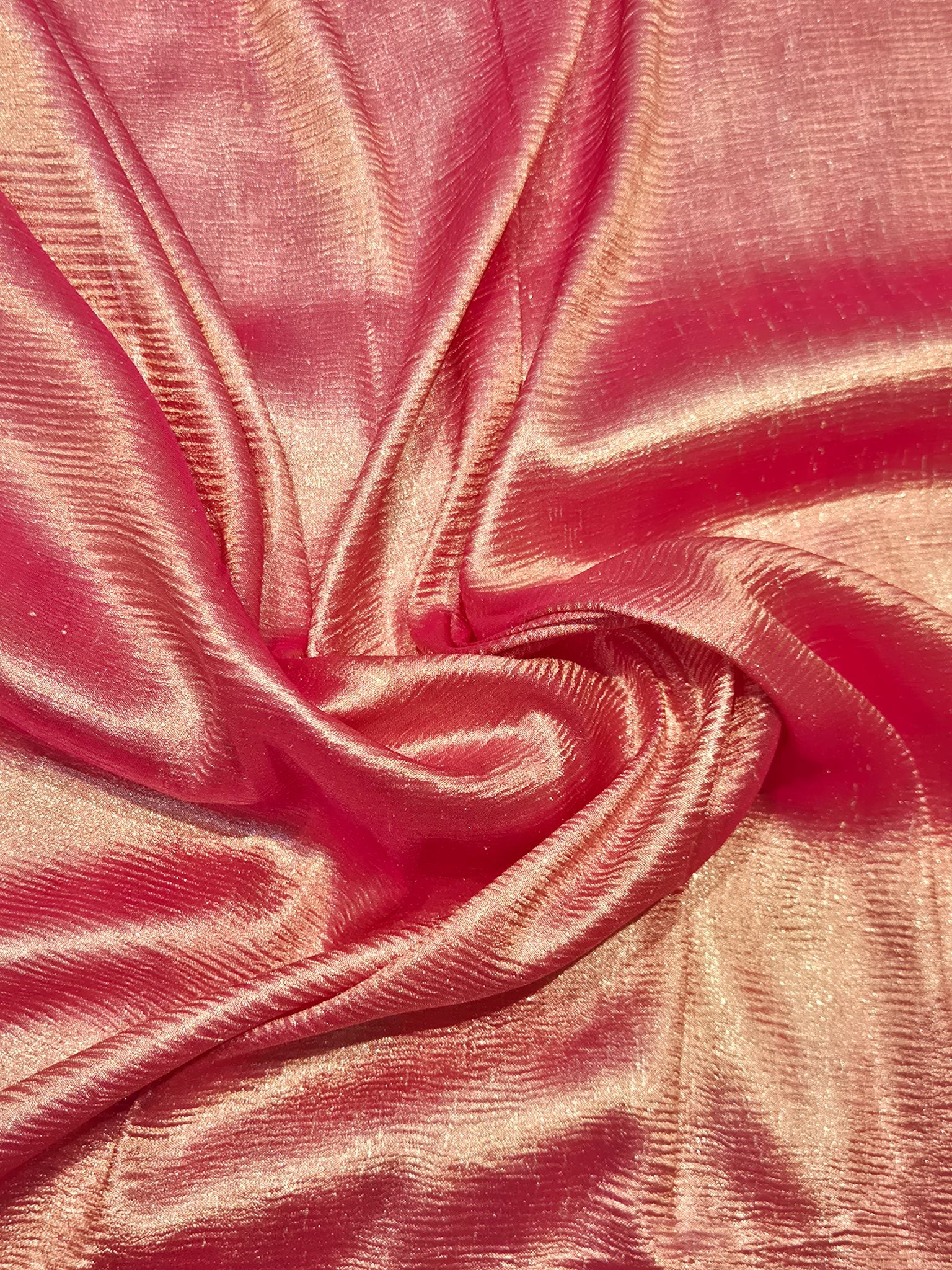 Pink Moonga Silk Banarasi saree texture detail