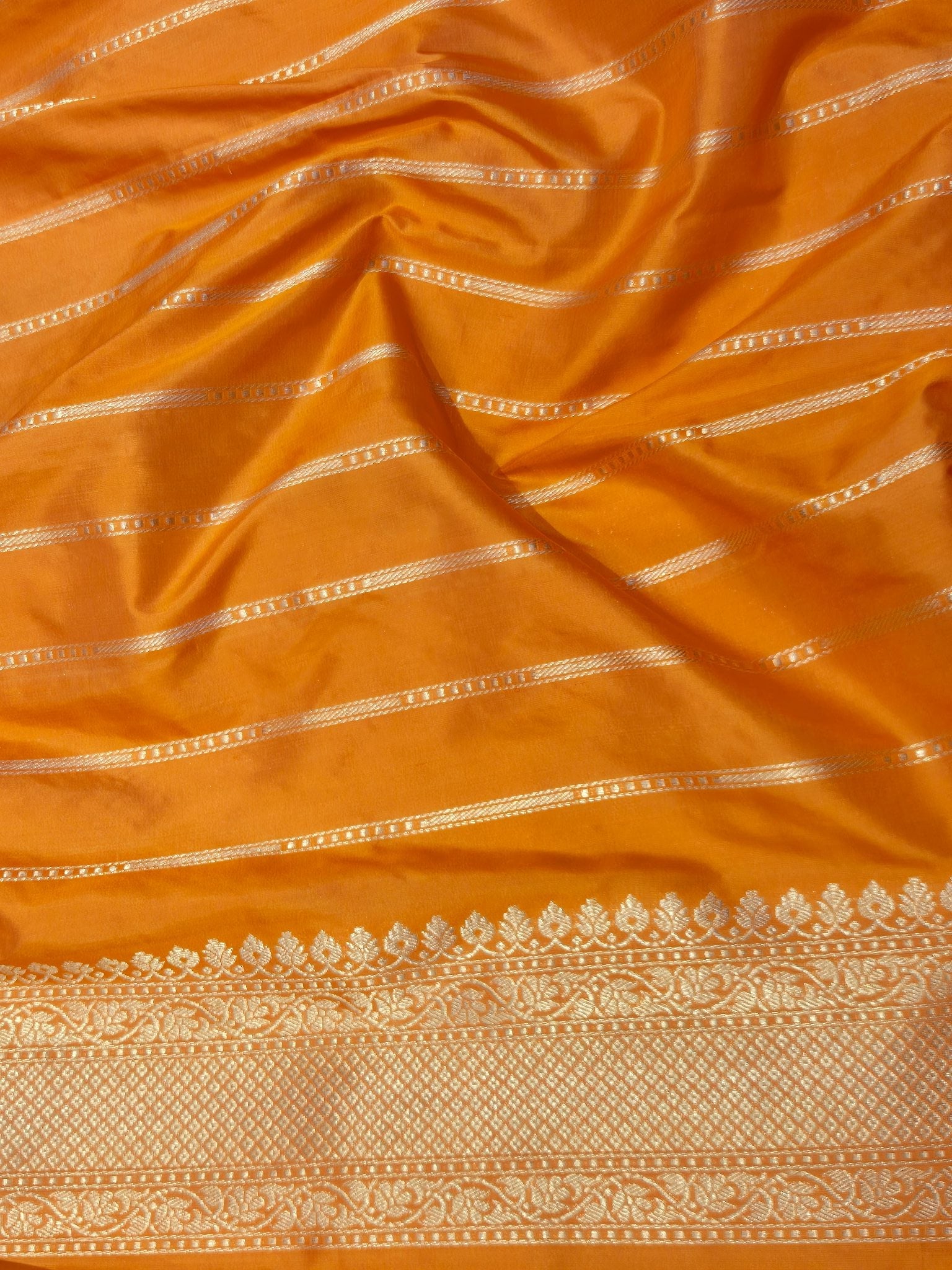 Ice Tissue Silk Banarasi saree texture detail
