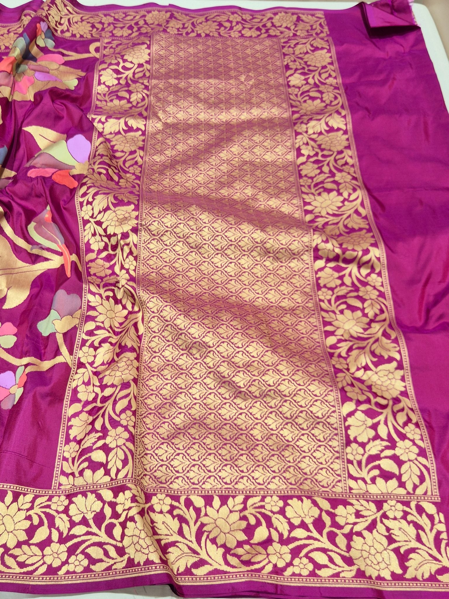 Mulberry Katan Silk Banarasi saree blouse piece