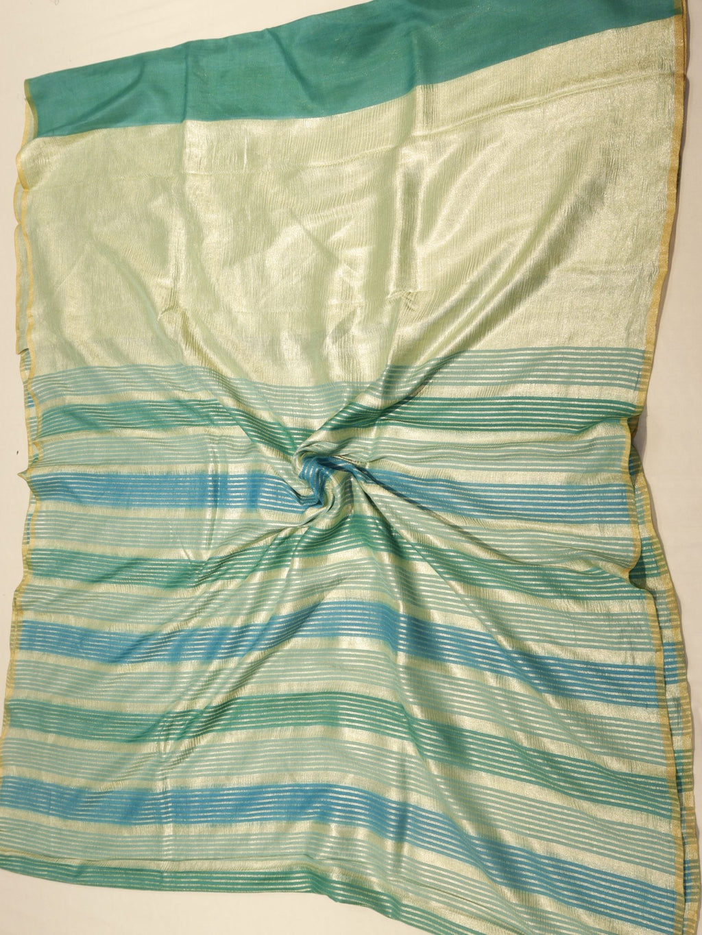 Mint Moonga Silk Banarasi saree zari work detail