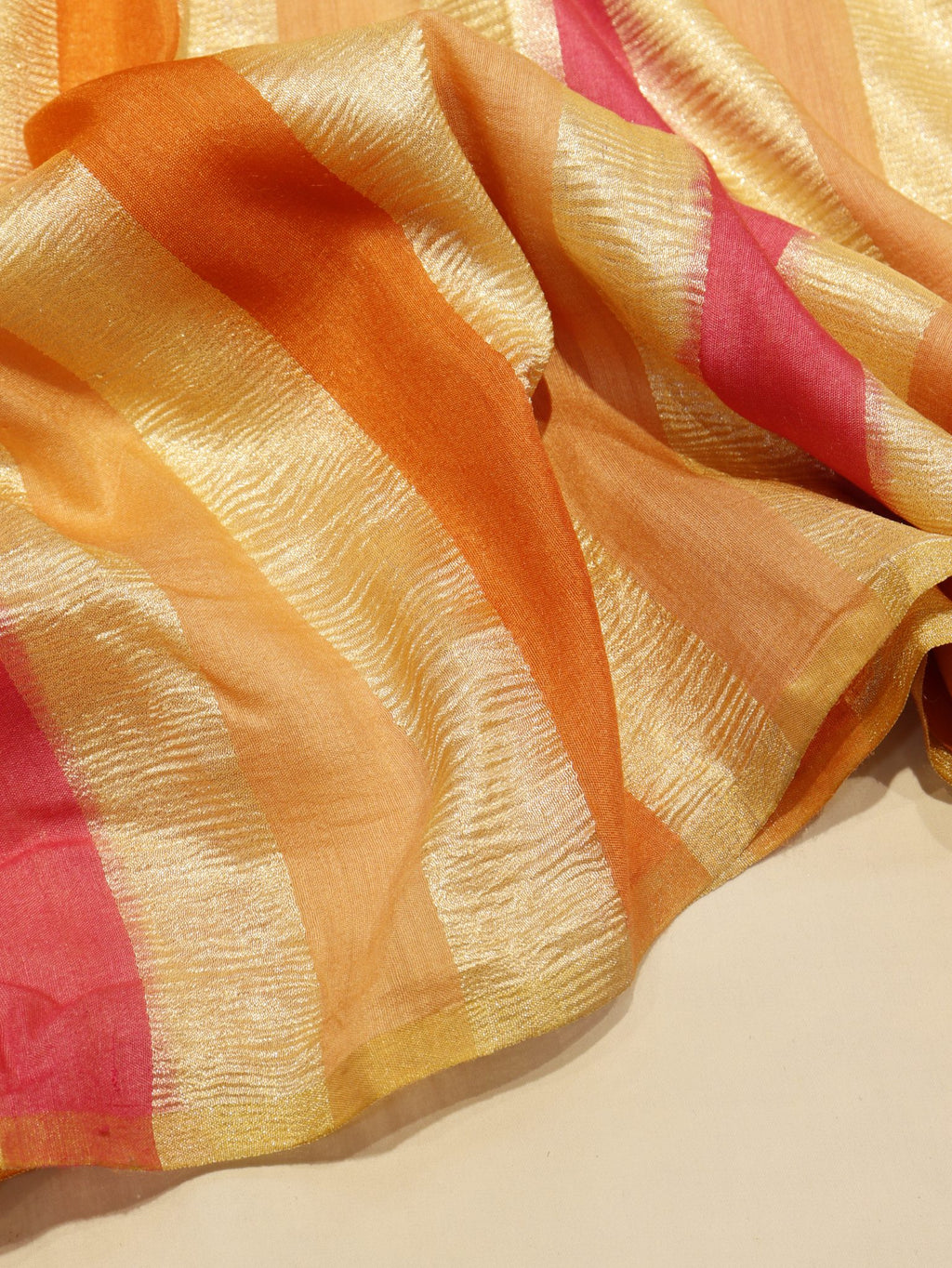 Pink Moonga Silk Banarasi saree blouse piece